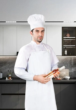 Six-piece set of chef's clothes